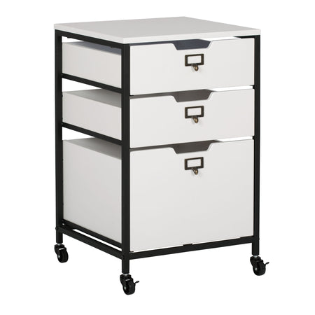 Sew Ready 3 Drawer Organizer Charcoal / Black / White