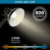 Swing Arm Lamp with LED Bulb Black