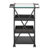Triflex Taboret Charcoal / Clear Glass