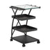 Triflex Taboret Charcoal / Clear Glass