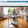 Sew Ready 36" Cutting Table with Basket Charcoal / White