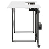 Mesa de costura Pivot Panel, blanco/grafito