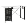 Mesa de costura Pivot Panel, blanco/grafito