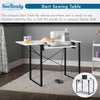 Dart Sewing Table Graphite / White