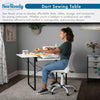 Dart Sewing Table Graphite / White