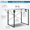 Dart Sewing Table Graphite / White