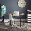 Mesa de costura Dart en grafito y madera de fresno