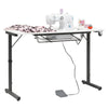 Mesa de costura Rollaway II, negra/blanca