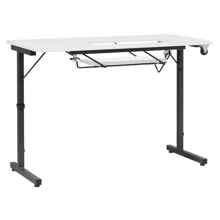 Mesa de costura Rollaway II, negra/blanca