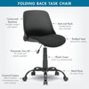 Folding Back Task Chair Black