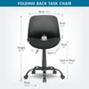 Folding Back Task Chair Black