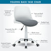 Silla de trabajo plegable, blanca/gris