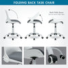 Silla de trabajo plegable, blanca/gris