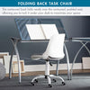 Silla de trabajo plegable, blanca/gris