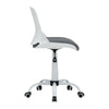 Silla de trabajo plegable, blanca/gris