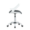 Silla de trabajo plegable, blanca/gris
