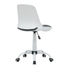 Silla de trabajo plegable, blanca/gris