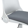 Silla de trabajo plegable, blanca/gris