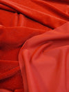 GLITTER STRETCH VELVET 360 GRAMS SPANDEX FABRIC / Burgundy / Sold by the Yard