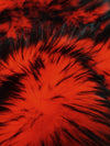 Tela de piel sintética «Poison Spike Shag» en color lima neón y negro / Se vende por yarda
