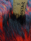 Neon Blue/Black Poison Spike Shag Faux Fur Fabric / Sold by the Yard