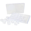 Large Plastic Craft Storage Organizer Box, 24 Jars