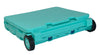Carrito plegable con ruedas para manualidades y tapa – Azul turquesa