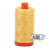 1135 Amarillo pálido Aurifil Algodón 50wt Bobina grande||color:1135 Amarillo pálido