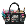 Organizador de manualidades «Deluxe Store & Tote», negro y con estampado floral