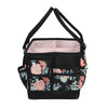Organizador de manualidades «Deluxe Store & Tote», negro y con estampado floral