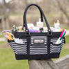 Organizador de manualidades «Deluxe Store & Tote», rayas blancas y negras