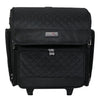 Deluxe Collapsible Rolling Craft Case, Black Quilted