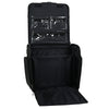 Deluxe Collapsible Rolling Craft Case, Black Quilted
