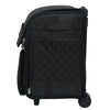 Deluxe Collapsible Rolling Craft Case, Black Quilted