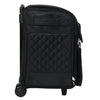 Deluxe Collapsible Rolling Craft Case, Black Quilted