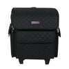 Estuche plegable con ruedas para máquina de coser, acolchado negro