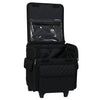 Estuche plegable con ruedas para máquina de coser, acolchado negro