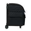 Estuche plegable con ruedas para máquina de coser, acolchado negro