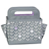 Collapsible Desktop Craft Caddy, Purple Flowers
