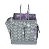 Collapsible Desktop Craft Caddy, Purple Flowers