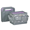Collapsible Desktop Craft Caddy, Purple Flowers
