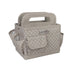 Caja plegable para manualidades de escritorio, color beige con lunares
