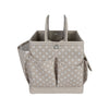 Caja plegable para manualidades de escritorio, color beige con lunares