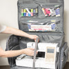 Maleta plegable con ruedas para guardar la máquina de coser Everything Mary XXL de 4 ruedas, gris jaspeado
