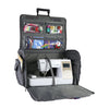 Maleta plegable con ruedas para guardar la máquina de coser Everything Mary XXL de 4 ruedas, gris jaspeado