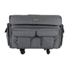 Maleta plegable con ruedas para guardar la máquina de coser Everything Mary XXL de 4 ruedas, gris jaspeado
