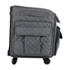 Maleta plegable con ruedas para guardar la máquina de coser Everything Mary XXL de 4 ruedas, gris jaspeado