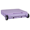 Carrito plegable de plástico con ruedas para manualidades, morado