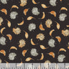 Harvest Classics Tossed Fall Leaves on Black 100% Cotton Fabric Price per Yard