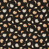 Harvest Classics Tossed Fall Leaves on Black 100% Cotton Fabric Price per Yard